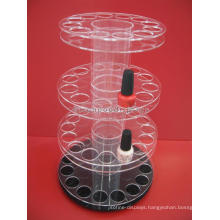 Cosmetic Retail Store Custom Spinning Units Table Top 4-Layer Rotating Acrylic Nail Polish Display Rack